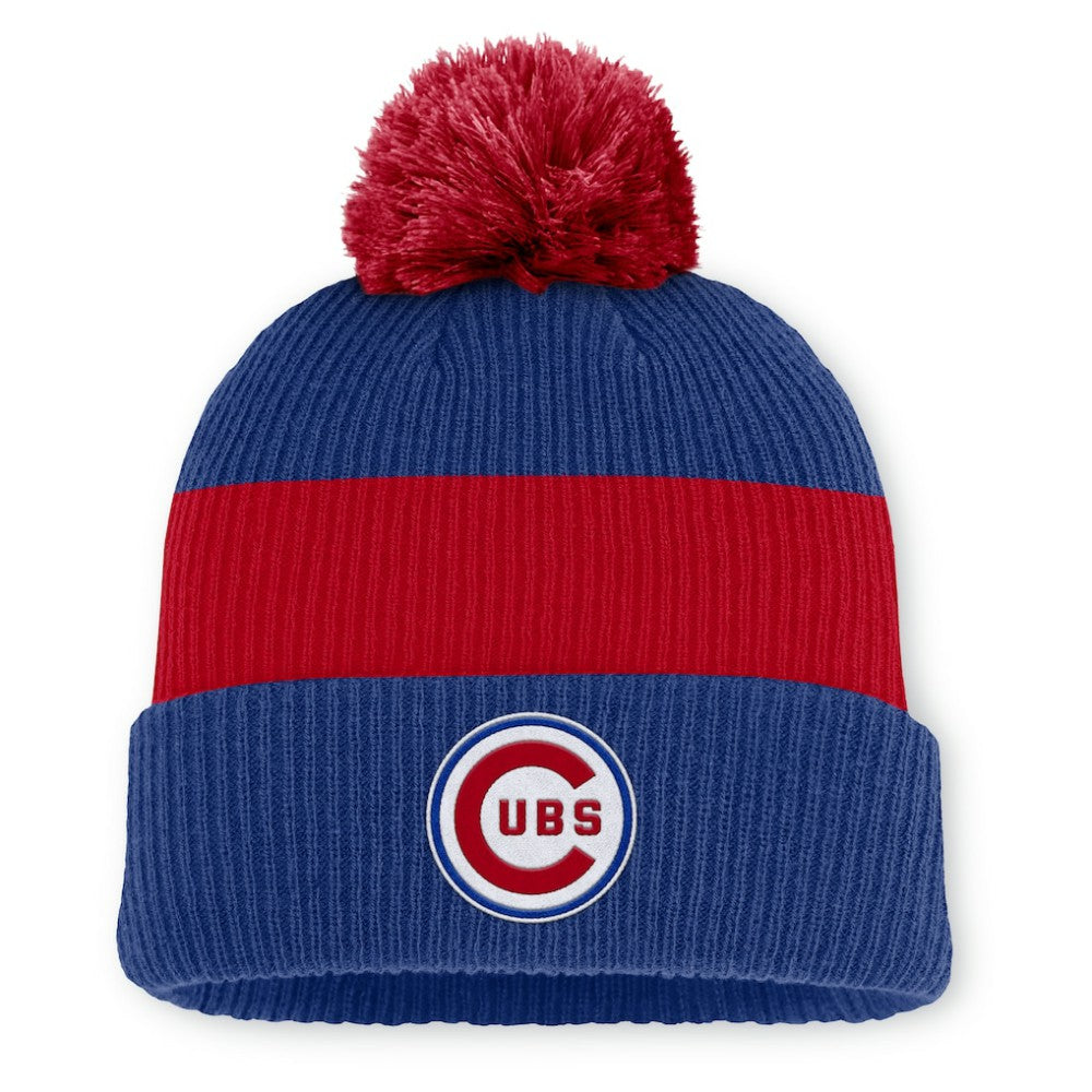Chicago Cubs Nike Cooperstown Collection Peak Standard Cuffed Knit Hat with Pom for sale