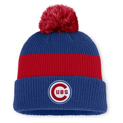 Chicago Cubs Nike Cooperstown Collection Peak Standard Cuffed Knit Hat with Pom for sale