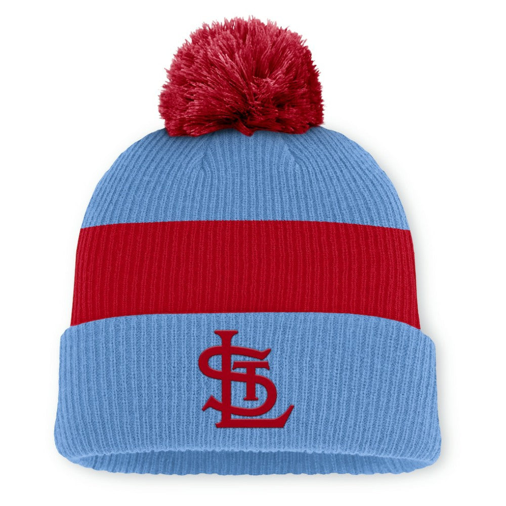 St. Louis Cardinals Nike Cooperstown Collection Peak Standard Cuffed Knit Hat with Pom for sale