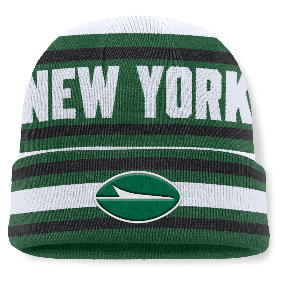 New York Jets Center Cuffed Knit Hat Green - Fanatics