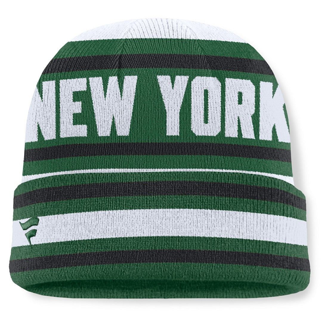 New York Jets Center Cuffed Knit Hat Green - Fanatics