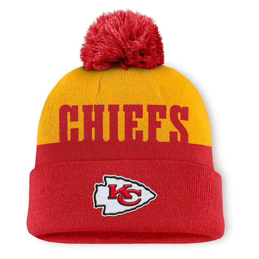 Kansas City Chiefs Punter Cuffed Knit Hat with Pom Red - Fanatics