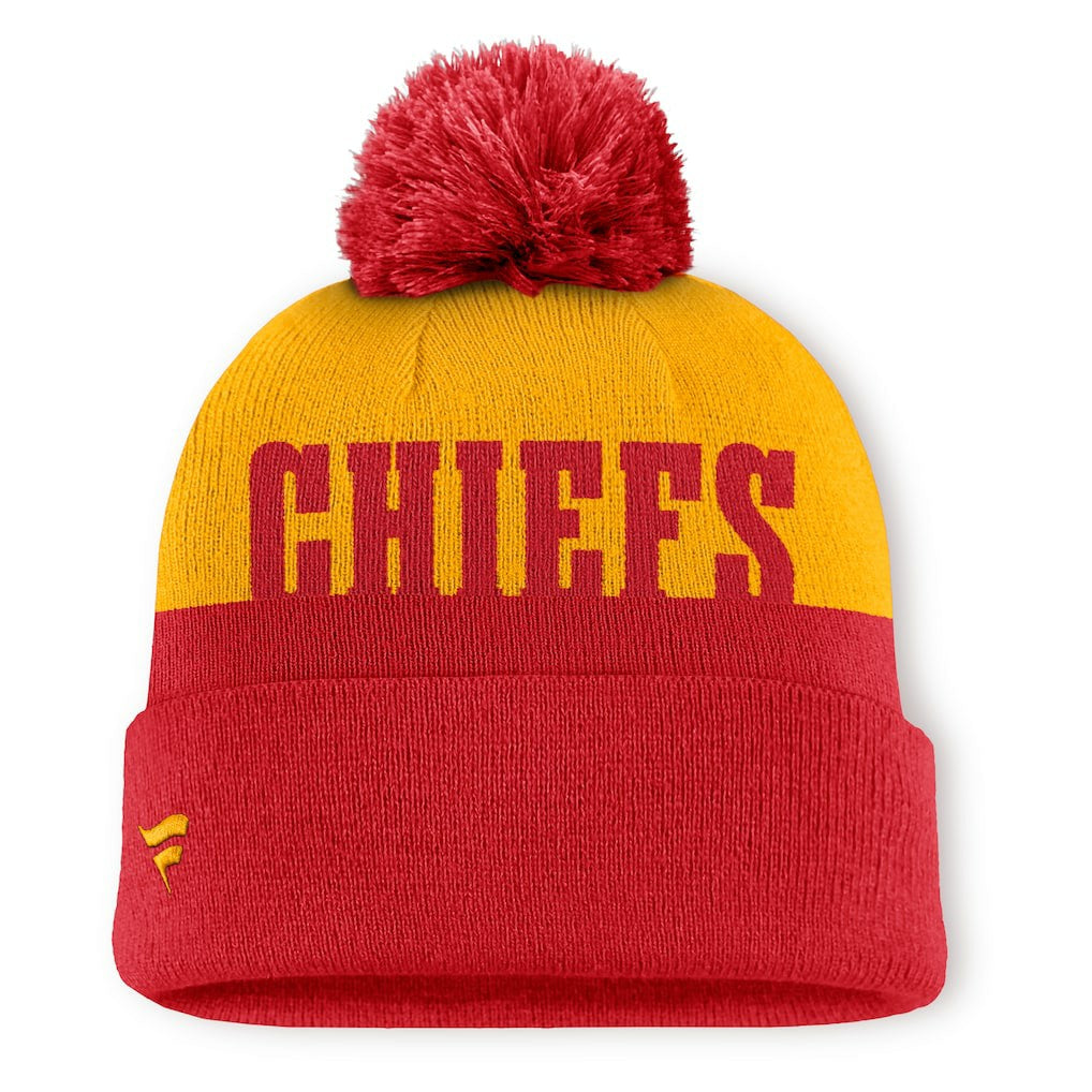 Kansas City Chiefs Punter Cuffed Knit Hat with Pom Red - Fanatics