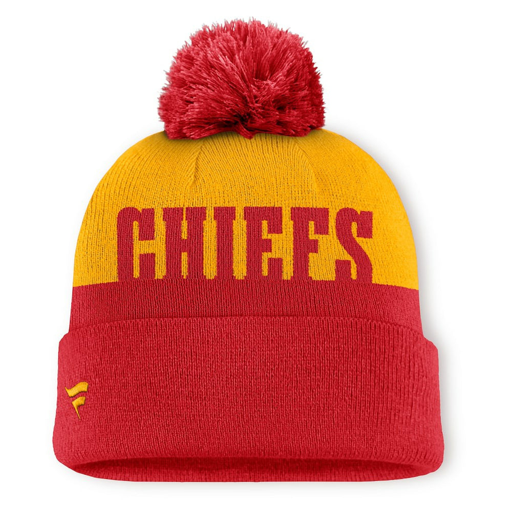 Kansas City Chiefs Punter Cuffed Knit Hat with Pom Red - Fanatics