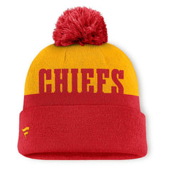 Kansas City Chiefs Punter Cuffed Knit Hat with Pom Red - Fanatics
