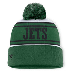 New York Jets Center Cuffed Knit Hat with Pom Green - Fanatics
