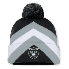 Las Vegas Raiders Women's Cornerback Cuffed Knit Hat with Pom Black - Fanatics