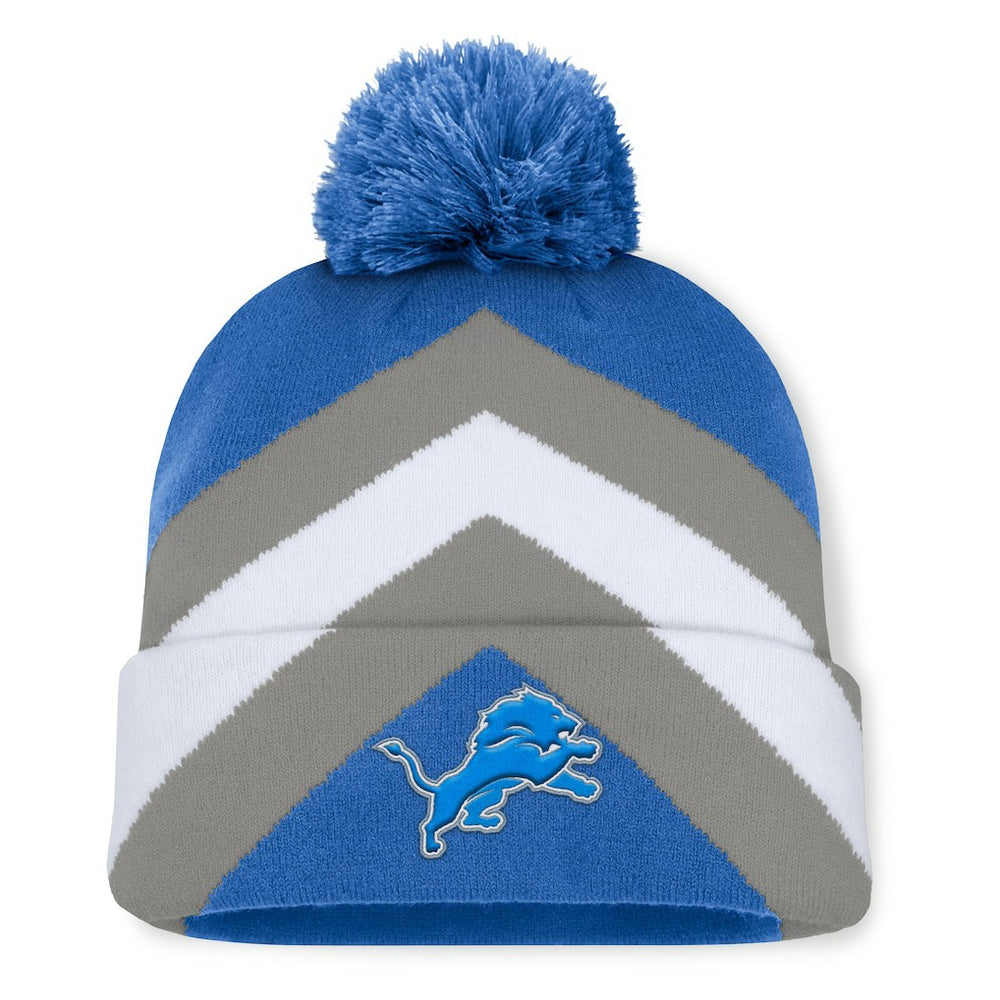 Detroit Lions Women's Cornerback Cuffed Knit Hat with Pom Blue - Fanatics