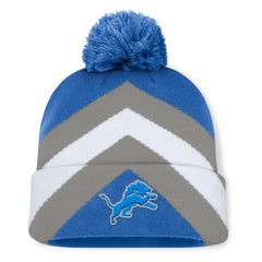 Detroit Lions Women's Cornerback Cuffed Knit Hat with Pom Blue - Fanatics