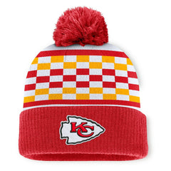 Kansas City Chiefs Women's End Zone Cuffed Knit Hat with Pom Red - Fanatics