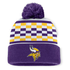 Minnesota Vikings Women's End Zone Cuffed Knit Hat with Pom Purple - Fanatics