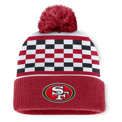 San Francisco 49ers Women's End Zone Cuffed Knit Hat with Pom Scarlet - Fanatics