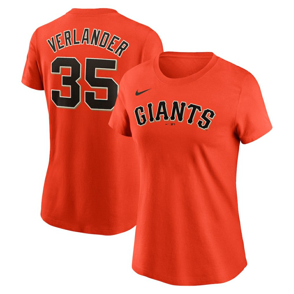 Justin Verlander San Francisco Giants Nike Women's Cooperstown Collection Fuse Name & Number T-Shirt Lifestyle