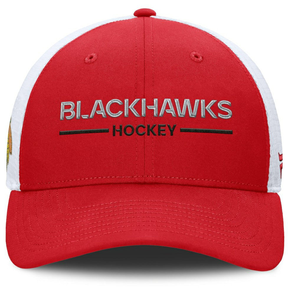 Chicago Blackhawks Fanatics Centennial Adjustable Trucker Hat Red/White