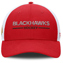 Chicago Blackhawks Fanatics Centennial Adjustable Trucker Hat Red/White