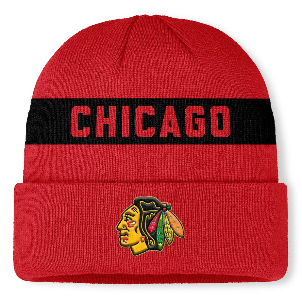 Chicago Blackhawks Fanatics Centennial Cuffed Knit Hat Red
