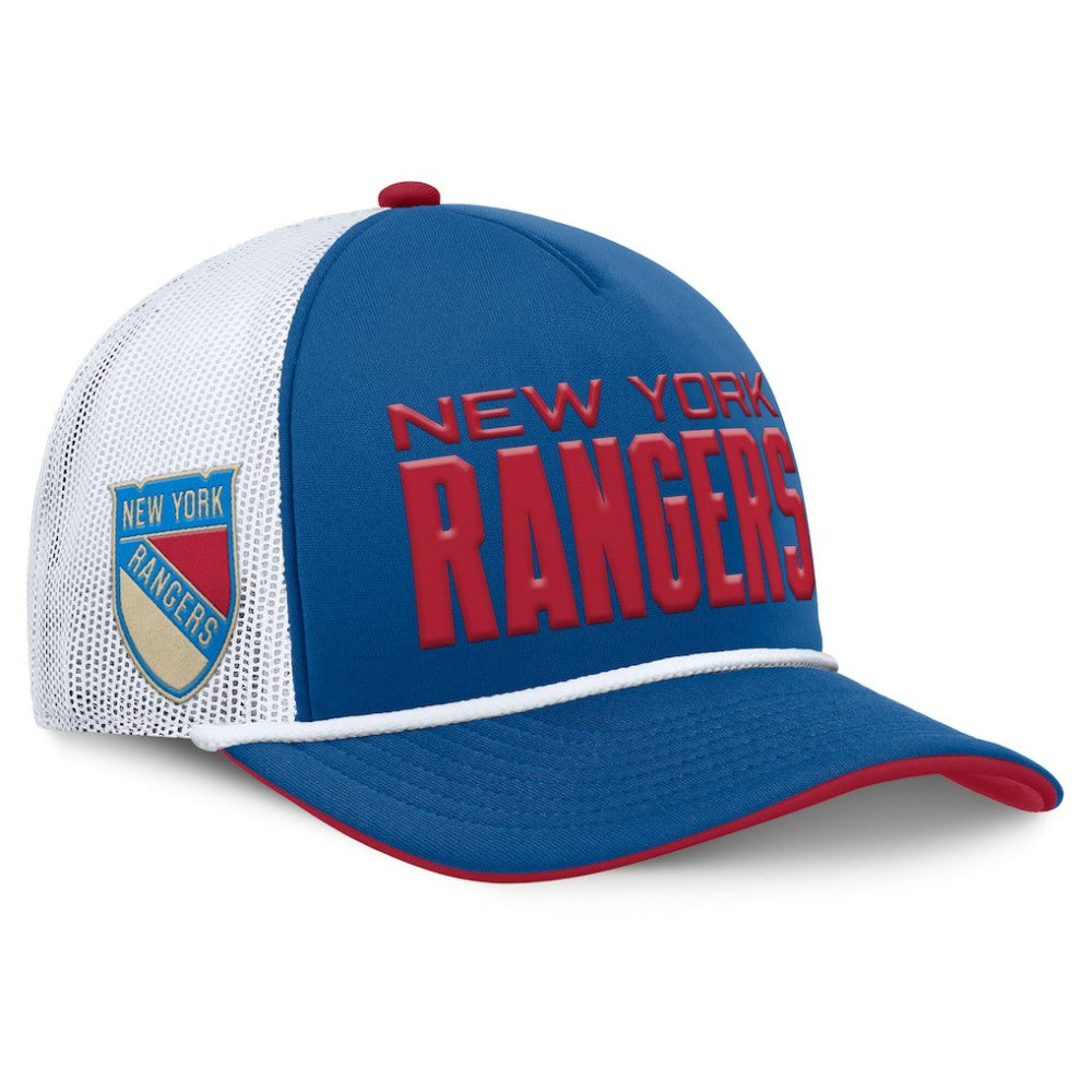 New York Rangers Fanatics Centennial Authentic Pro Foam Front Adjustable Trucker Hat Blue/White