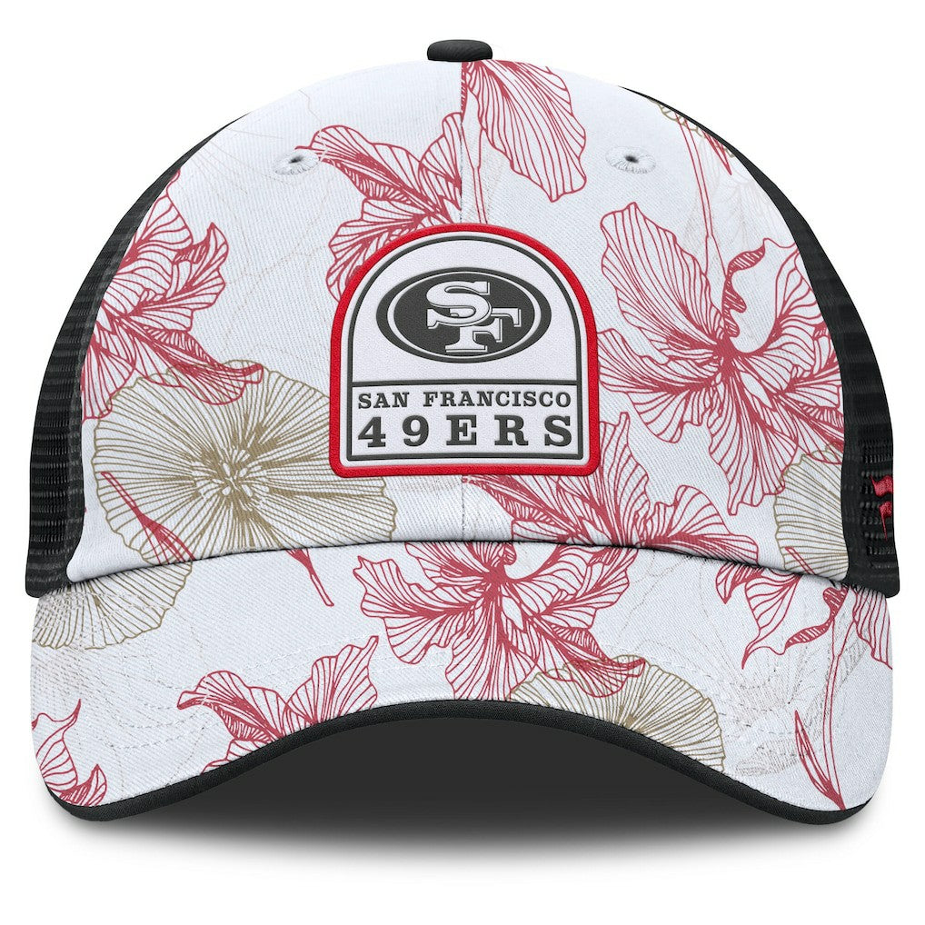 San Francisco 49ers Tropical Adjustable Trucker Hat White/Black - Fanatics