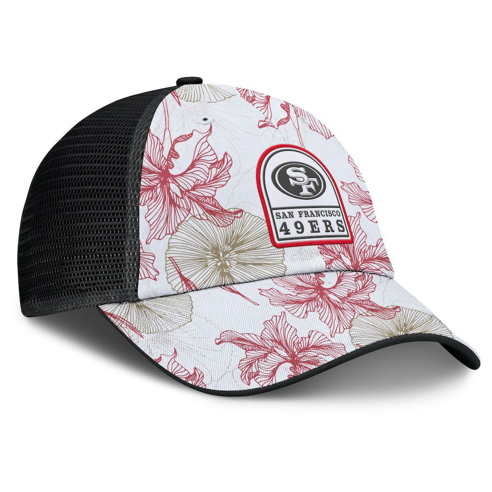 San Francisco 49ers Tropical Adjustable Trucker Hat White/Black - Fanatics