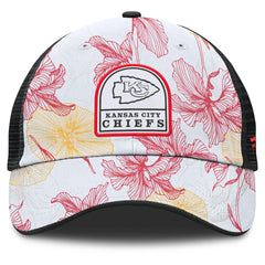 Kansas City Chiefs Tropical Adjustable Trucker Hat White/Black - Fanatics
