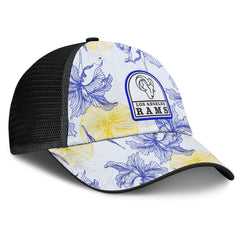 Los Angeles Rams Tropical Adjustable Trucker Hat White/Black - Fanatics
