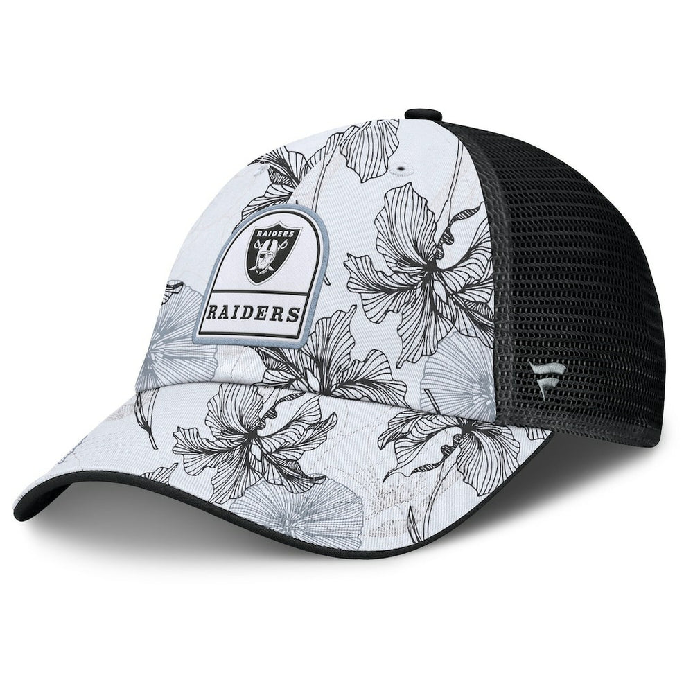 Las Vegas Raiders Tropical Adjustable Trucker Hat White/Black - Fanatics