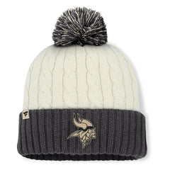 Minnesota Vikings Women's Coaxial Cuffed Knit Hat with Pom Cream - Fanatics
