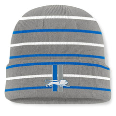 Detroit Lions Throwback Yard Lines Cuffed Knit Hat Gray - Fanatics