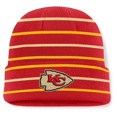 Kansas City Chiefs Throwback Yard Lines Cuffed Knit Hat Red - Fanatics