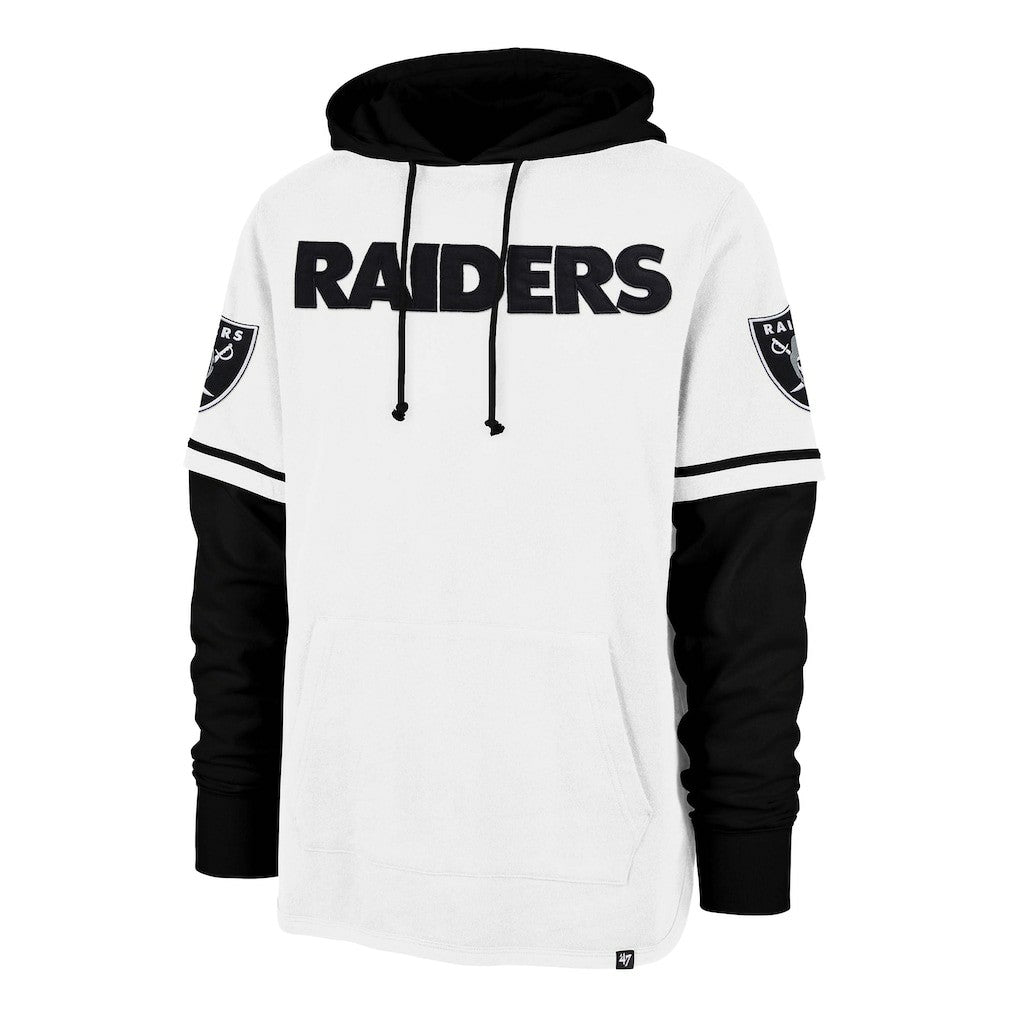 Las Vegas Raiders '47 Trifecta Shortstop Pullover Hoodie White - 47 brand