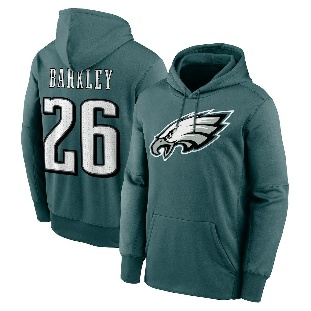 Saquon Barkley Philadelphia Eagles Player Name & Number Therma Hoodie Midnight Green - Nike