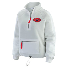 Washington Capitals WEAR by Erin Andrews Women's Polar Fleece Quarter-Zip Jacket Gray