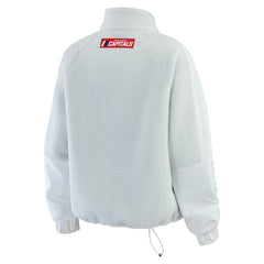 Washington Capitals WEAR by Erin Andrews Women's Polar Fleece Quarter-Zip Jacket Gray
