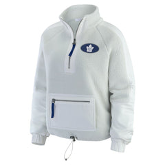 Toronto Maple Leafs - WEAR by Erin Andrews Women's Polar Fleece Quarter-Zip Jacket Gray