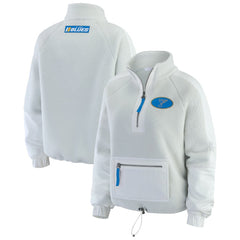 St. Louis Blues - WEAR by Erin Andrews Women's Polar Fleece Quarter-Zip Jacket Gray