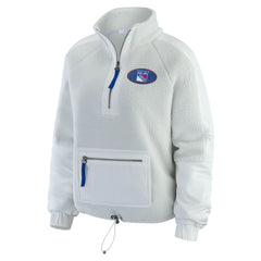 New York Rangers WEAR by Erin Andrews Women's Polar Fleece Quarter-Zip Jacket Gray