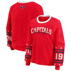 Washington Capitals WEAR by Erin Andrews Women's Long-Sleeve Sport T-Shirt Red