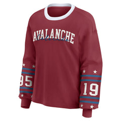 Colorado Avalanche - WEAR by Erin Andrews Women's Long-Sleeve Sport T-Shirt Burgundy