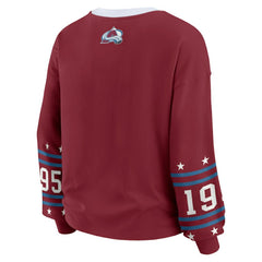 Colorado Avalanche - WEAR by Erin Andrews Women's Long-Sleeve Sport T-Shirt Burgundy