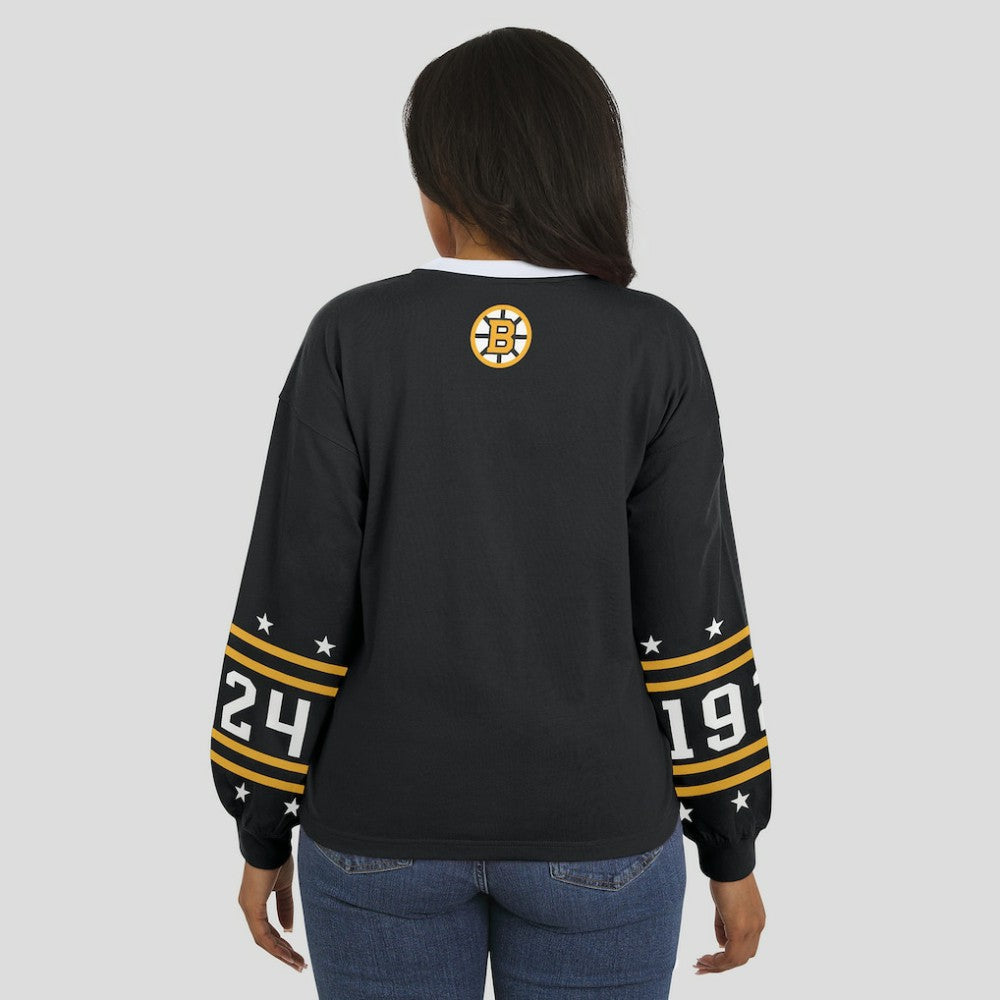 Boston Bruins WEAR by Erin Andrews Women's Long-Sleeve Sport T-Shirt Black
