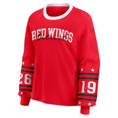 Detroit Red Wings - WEAR by Erin Andrews Women's Long-Sleeve Sport T-Shirt Red