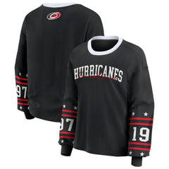 Carolina Hurricanes - WEAR by Erin Andrews Women's Long-Sleeve Sport T-Shirt Black