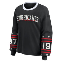 Carolina Hurricanes - WEAR by Erin Andrews Women's Long-Sleeve Sport T-Shirt Black