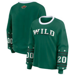 Minnesota Wild - WEAR by Erin Andrews Women's Long-Sleeve Sport T-Shirt Green
