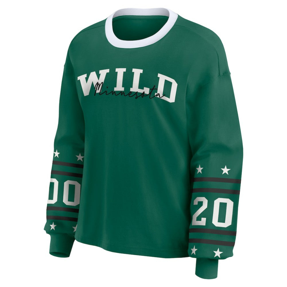 Minnesota Wild - WEAR by Erin Andrews Women's Long-Sleeve Sport T-Shirt Green