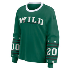 Minnesota Wild - WEAR by Erin Andrews Women's Long-Sleeve Sport T-Shirt Green