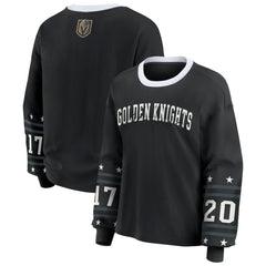 Vegas Golden Knights WEAR by Erin Andrews Women's Long-Sleeve Sport T-Shirt Black
