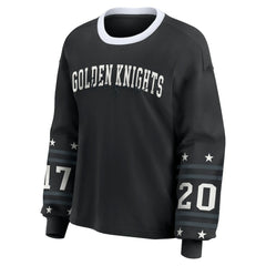 Vegas Golden Knights WEAR by Erin Andrews Women's Long-Sleeve Sport T-Shirt Black