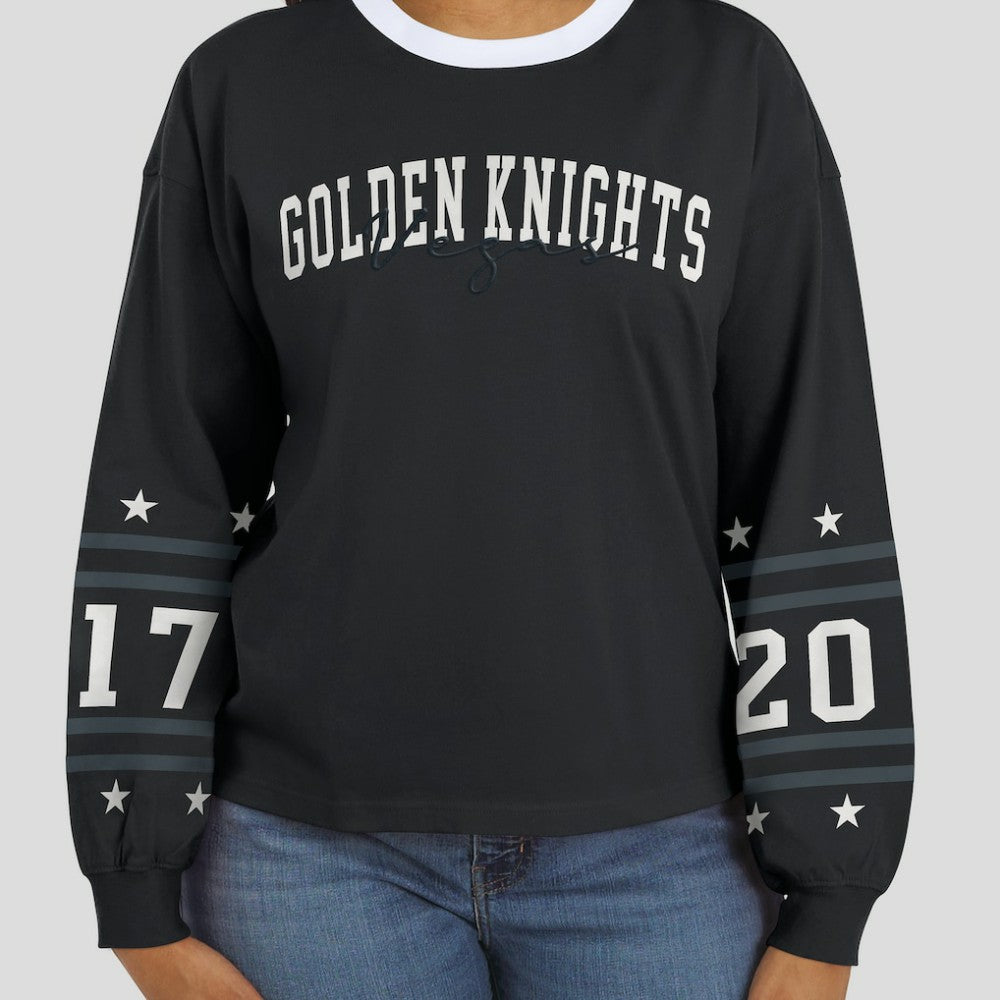 Vegas Golden Knights WEAR by Erin Andrews Women's Long-Sleeve Sport T-Shirt Black