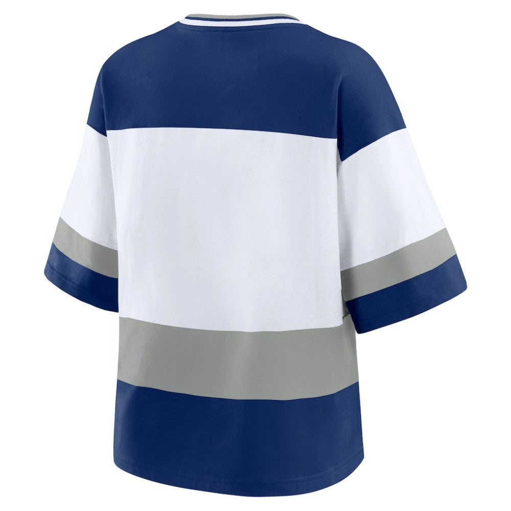 Tampa Bay Lightning - WEAR by Erin Andrews Women's Jersey Style Tee Blue/White
